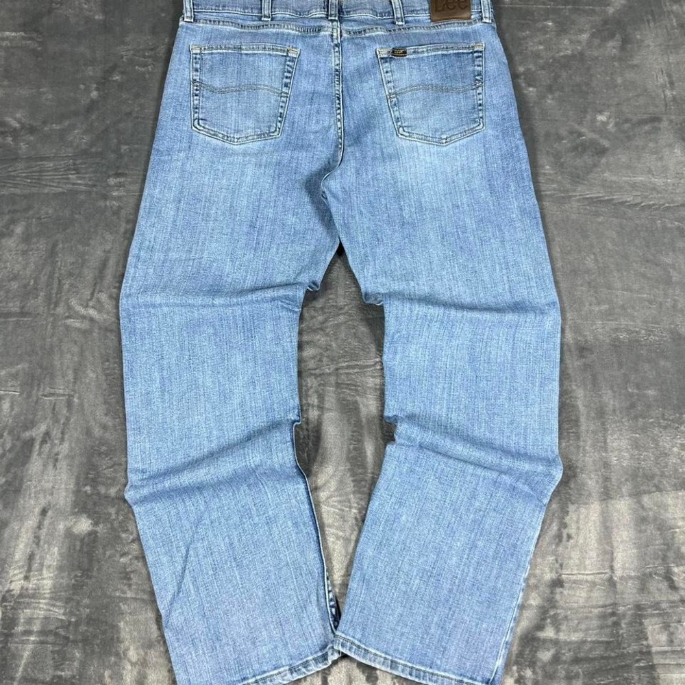 Y2K Lee Blue Washed Denim Jeans - size 38 x 32